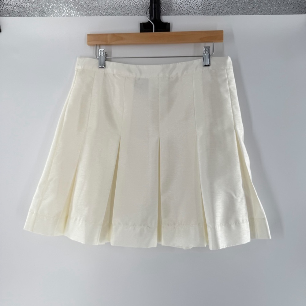 Maeve White Pleated Skirt Size 10 NWT Anthropologie - Picture 4 of 14